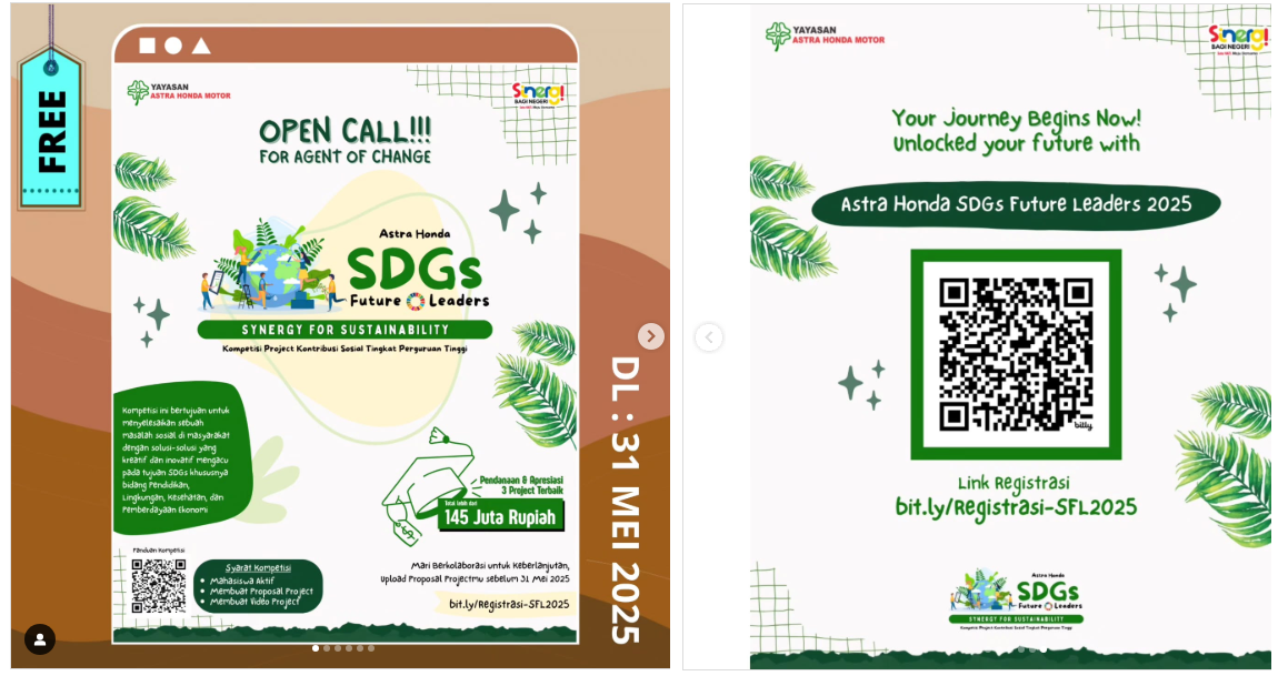 Untuk Mahasiswa : Call for Proposal Astra Honda SDGs Future Leaders