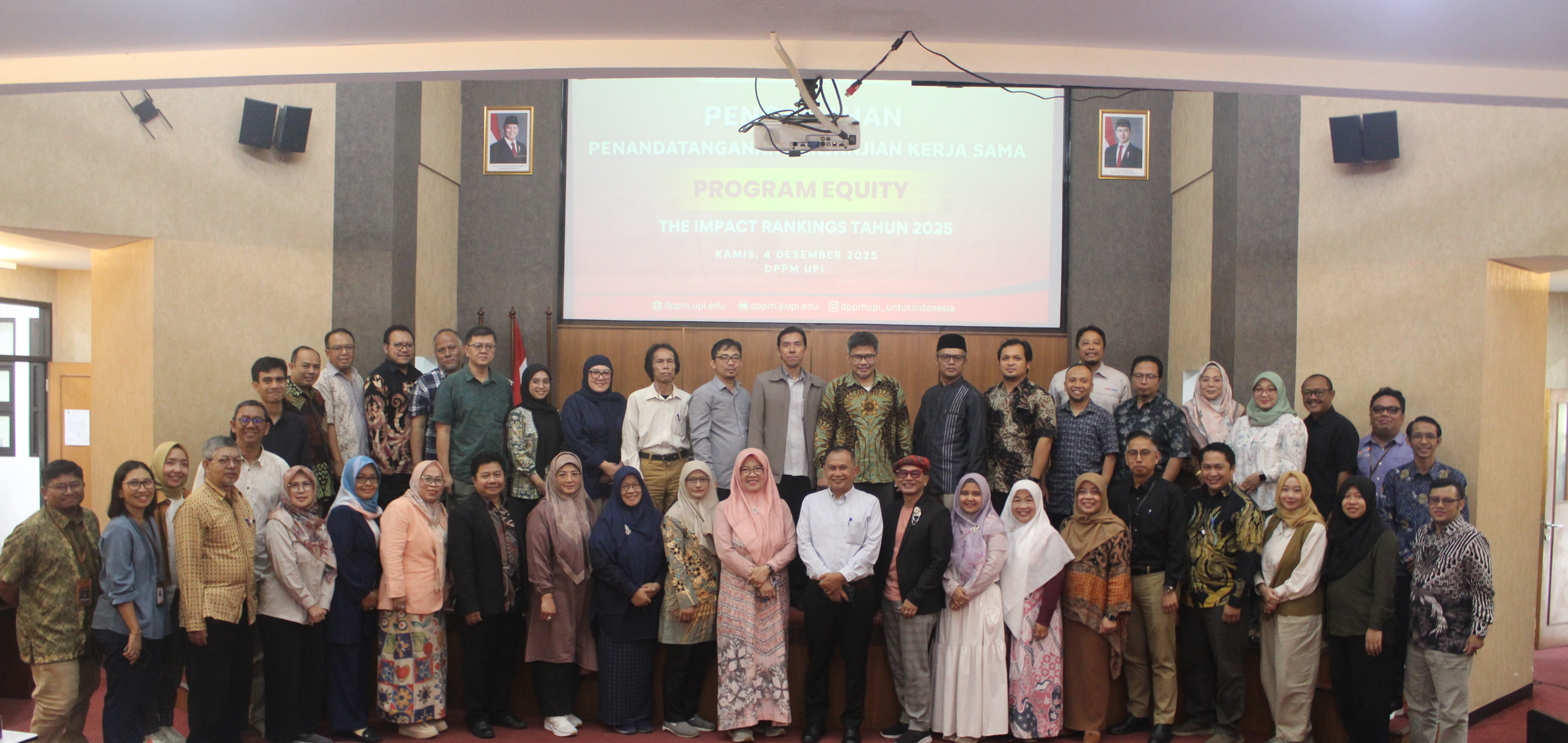 UPI Gelar Pengarahan dan Penandatanganan PKS Program EQUITY – The Impact Rankings 2025