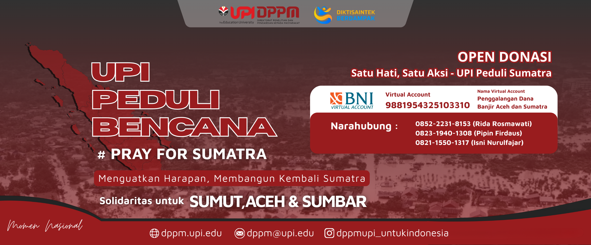 UPI Peduli Bencana: Menguatkan Harapan, Membangun Kembali Sumatra